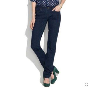 NEW Madewell Rail Straight Leg Dark Wash Jeans 28